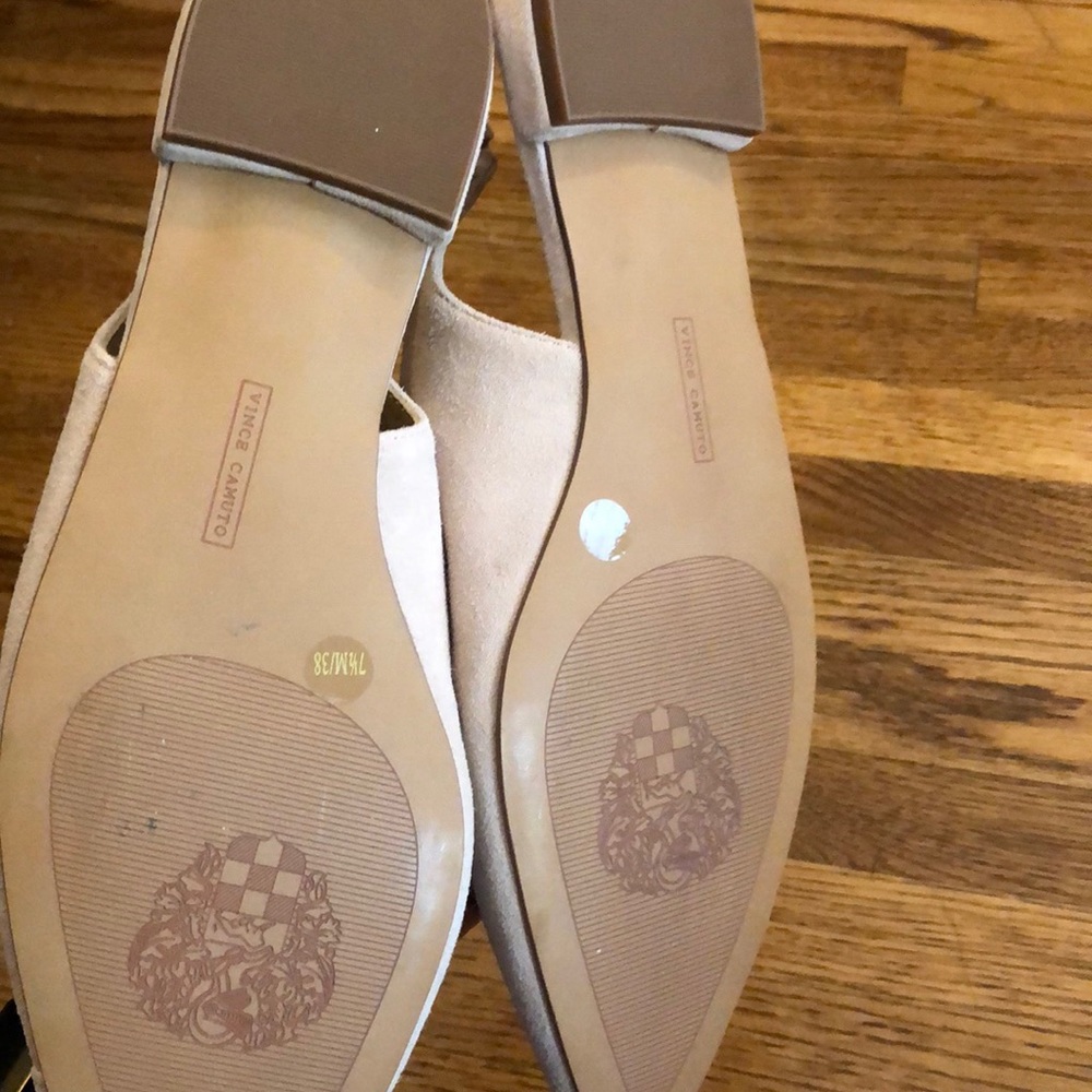 VINCE CAMUTO Beige Suede Jasenia Flats - Picture 5 of 6